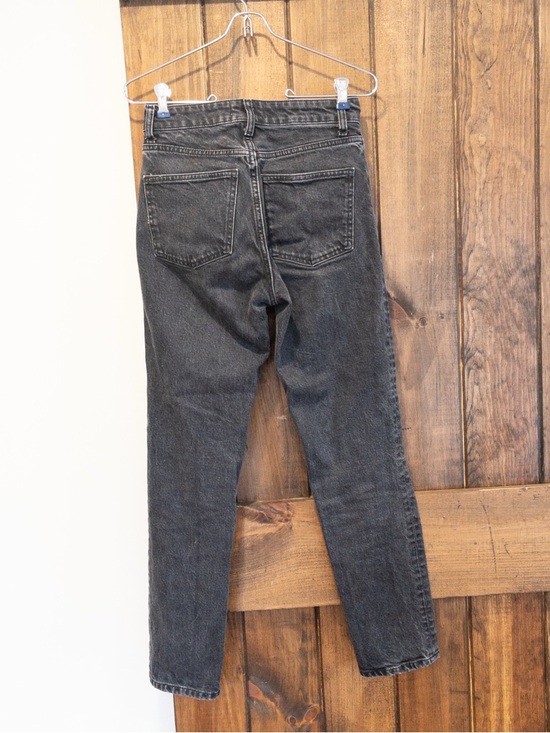 Zara Washed Black Gray High Rise Distressed Denim Stretch Jeans 4 - Picture 5 of 8